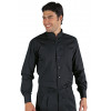 chemise de service noire col mao