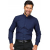 chemise de service col mao bleu marine