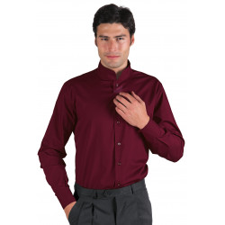 CHEMISE BORDEAUX POUR SERVICE BARMAN RESTAURATION