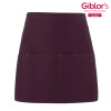 Tablier de barman en coton couleur prune