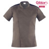 veste de boulanger pâtissier taupe à manches courtes