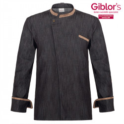 VESTE DE CUISINE EN JEANS BLACK ULISSE GIBLOR'S