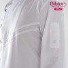 VESTE DE CUISINE EN TENCEL BLANC GRIS OU NOIR