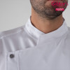 VESTE DE CUISINE EN TENCEL BLANC GRIS OU NOIR