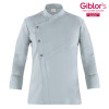 VESTE DE CUISINE EN TENCEL BLANC GRIS OU NOIR