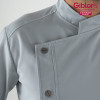 VESTE DE CUISINE EN TENCEL BLANC GRIS OU NOIR