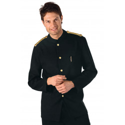 Veste de service noir col officier 