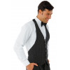 GILETS DE SERVICE BOLERO MIXTE RAYE NOIR ET BLANC