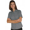 CHEMISE DE SERVICE GRIS POUR FEMME MANCHES COURTES