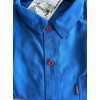 Veste coltin tergal Le Laboureur bleu azur boutons rouge