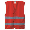 GILET SECURITE ROUGE FLUO