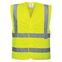 GILET HAUTE VISIBILITE BAUDRIER ET DOUBLE CEINTURE