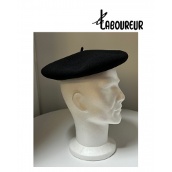 BERET EN LAINE NOIRE LE LABOUREUR