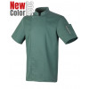 Veste-cuisine-Robur-Nero-vert-sauge-manches-courtes