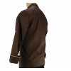 Veste de pâtissier chocolatier marron liseré beige