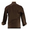 Veste de pâtissier chocolatier marron liseré beige