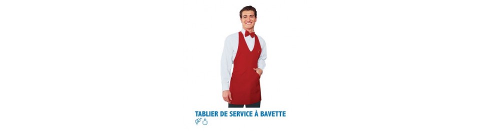 Tablier de service à bavette