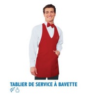 Tablier de service à bavette