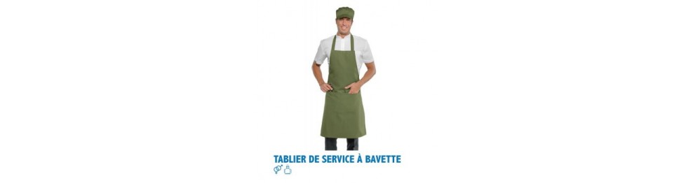 Tablier de service à bavette