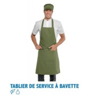 Tablier de service à bavette