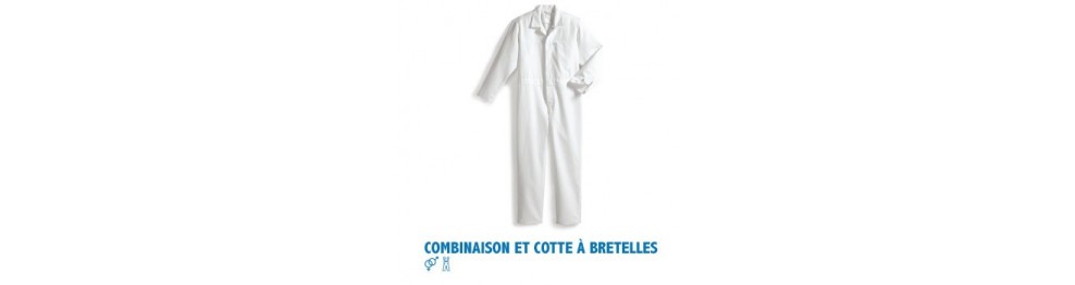 Combinaisons agroalimentaire et cottes à bretelles